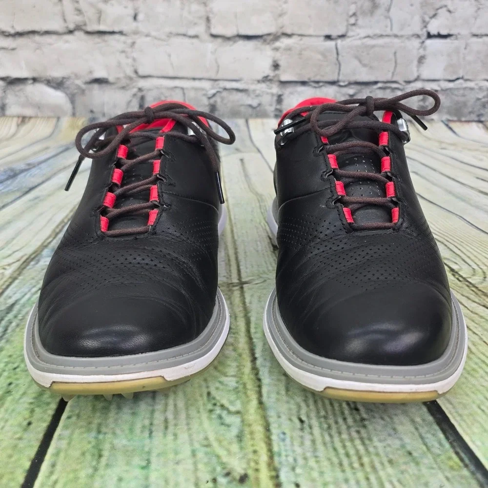 Jordan ADG 4 Golf Shoes Mens 9 Black Red Leather Spikeless DM0103-015 Jumpman